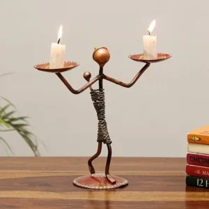 Lady Baby Double Candle Holder Stand