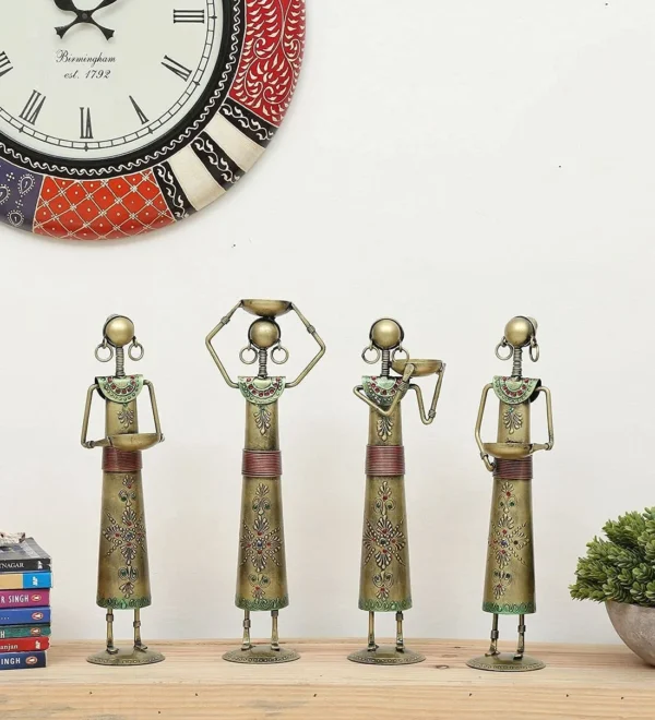 Tribal lady farmer Set of 4